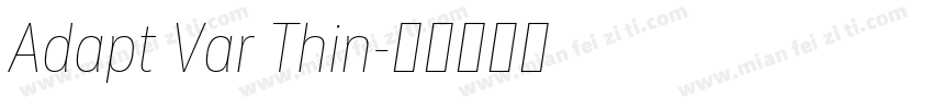 Adapt Var Thin字体转换